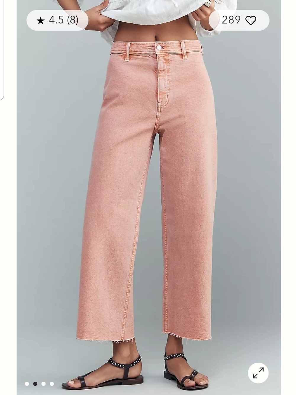 pistola High-Rise Wide Leg Jeans in Blush Pink